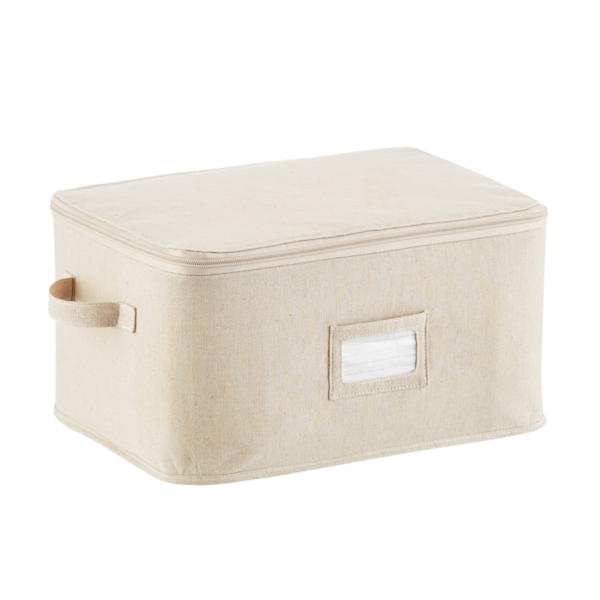 The Container Store Small Zippered Storage Bag Natural | The Container Store