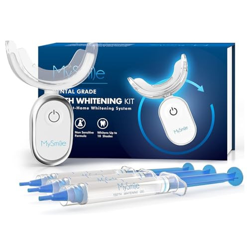 MySmile Teeth Whitening Kit for Sensitive Teeth with LED Light, 10 Min Non-Sensitive Fast Tooth Whitener, 3 Carbamide Peroxide Whitening Gel, Powerful Formula, Enamel Safe | Amazon (US)