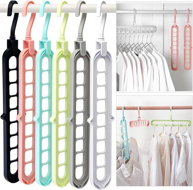 Closet Organizers and Storage, Pack of 6 Multifunctional Closet Organizer Magic Space Saving Hang... | Amazon (US)