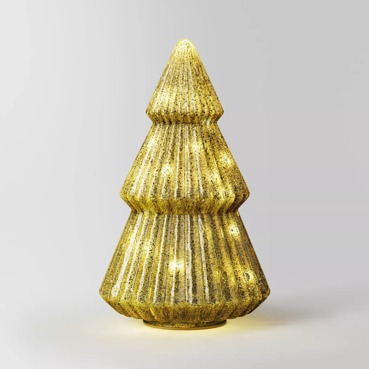 10.25" Battery Operated Lit Glass Christmas Tree Figurine - Wondershop™ | Target