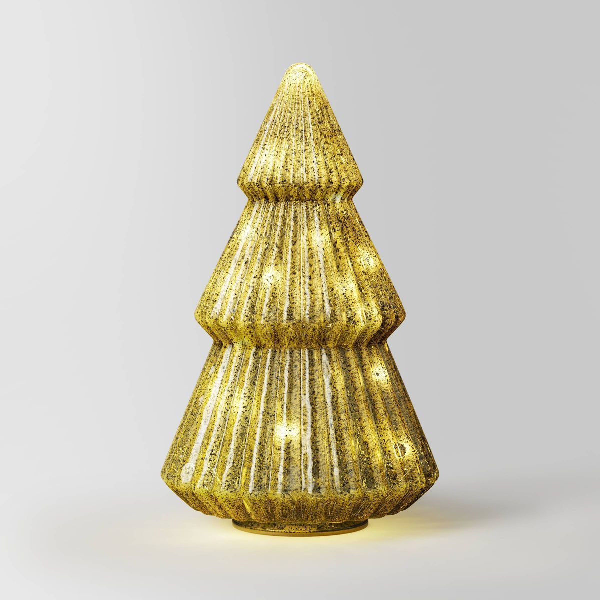 10.25" Battery Operated Lit Glass Christmas Tree Figurine - Wondershop™ | Target