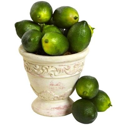 12pk Unscented Artificial Lime Vase Filler Green - Nearly Natural | Target