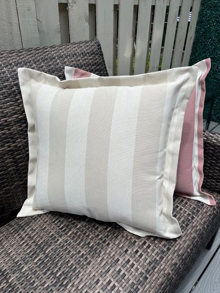 I bought these outdoor pillows on a whim a few months ago and have been very impressed with them. I don’t take them in when it’s raining and they dry nicely/ haven’t gotten moldy etc.  they also survived pollen season. Love them. Linking similar items from the collection  

#LTKhome #LTKFind #LTKunder50
