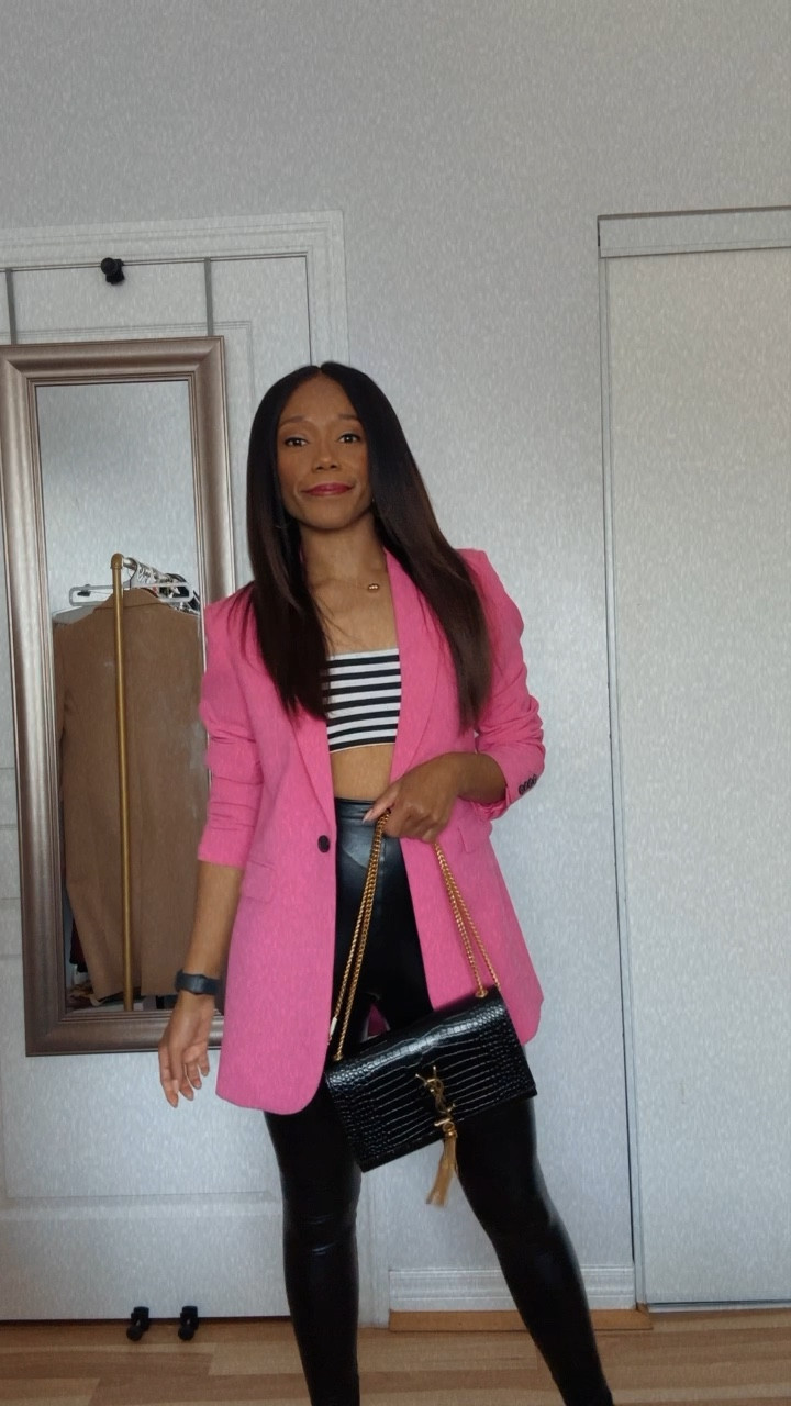 Adding a blazer with a pop of colour is a great way to transition into spring. I recreated a favourite fall look of mine by adding a pink blazer to create this spring outfit. 

#springoutfit #leggings #pinkblazer #commando #saintlaurent #ysl #luxury #luxurybag #designerbag #croptop #stripetop

#LTKitbag #LTKFind #LTKSeasonal