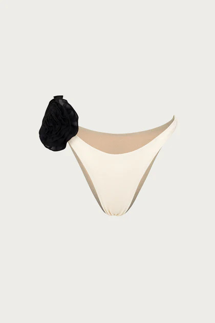 Rose 90s Bottom (Faux Suede Cream/Black) | SAME