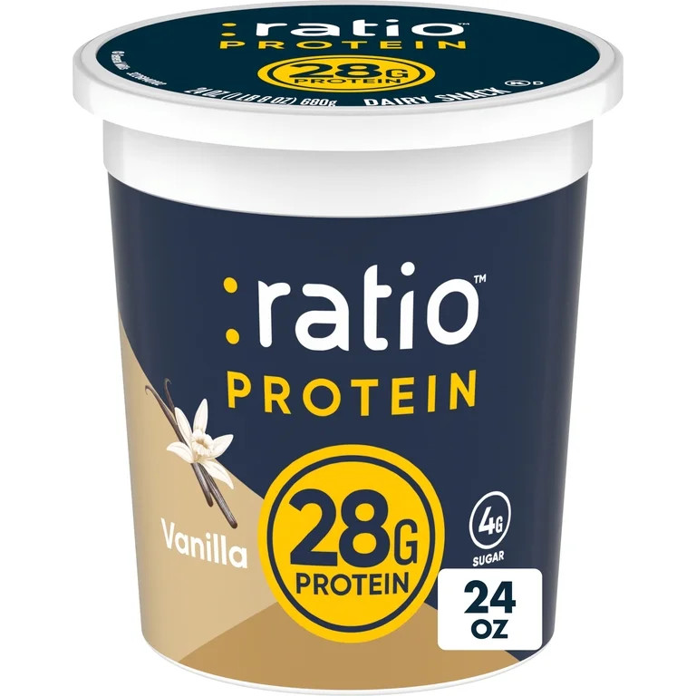 Ratio Yogurt Protein Cultured Dairy Snack, Vanilla, 28g Protein, 24 oz | Walmart (US)