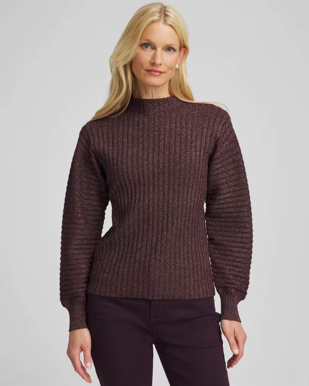 Metallic Ribbed Pullover | Chico's