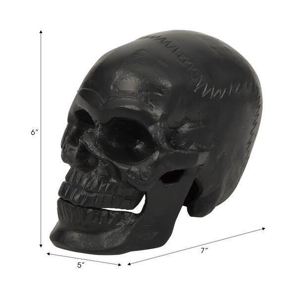Sagebrook Home Modern Neutral Black Metal, 6" Skull Decor - 5" x 7" x 6" - Bed Bath & Beyond - 39... | Bed Bath & Beyond
