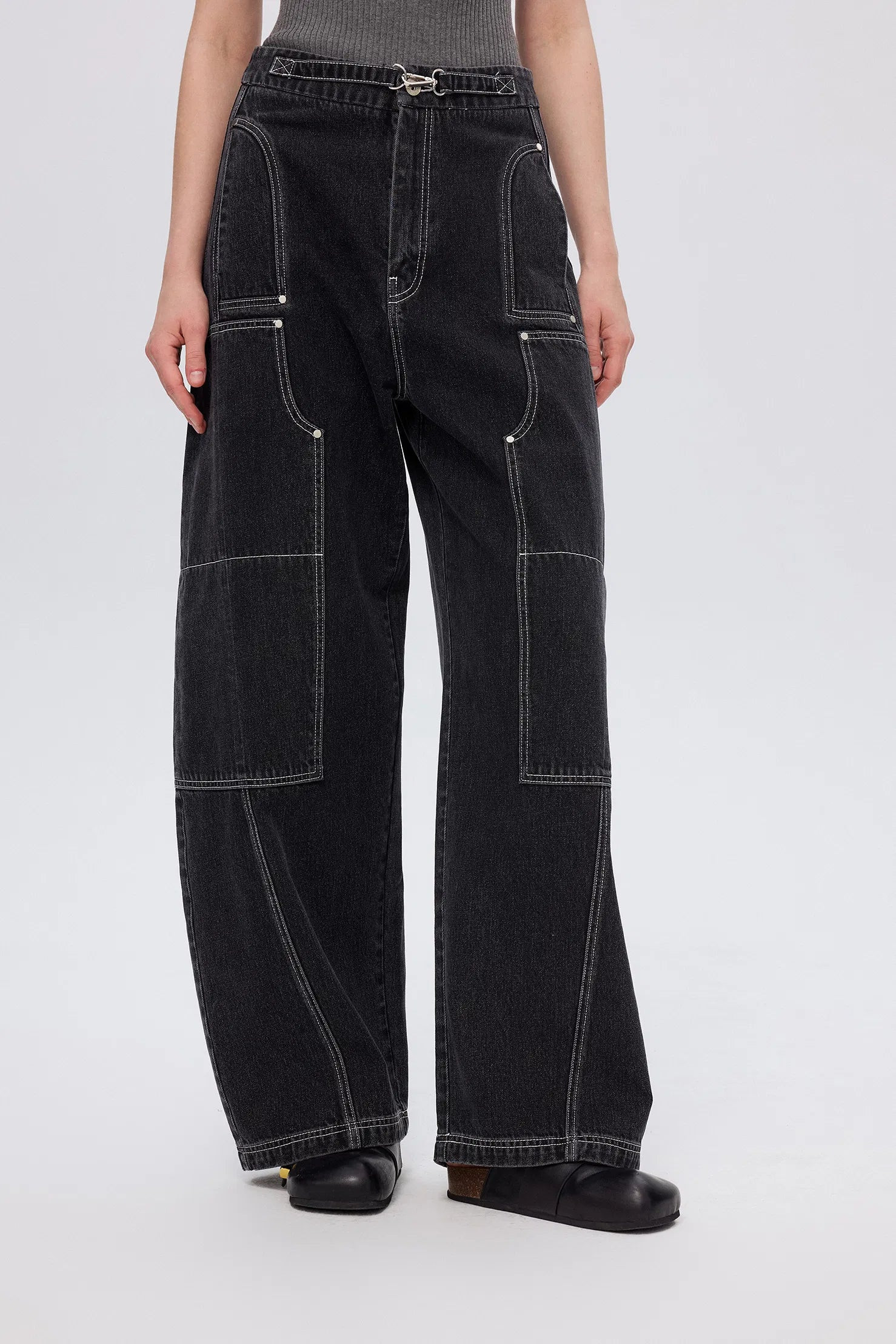 Sam Wide Barrel Leg Jeans in Cotton Denim | Fabrique