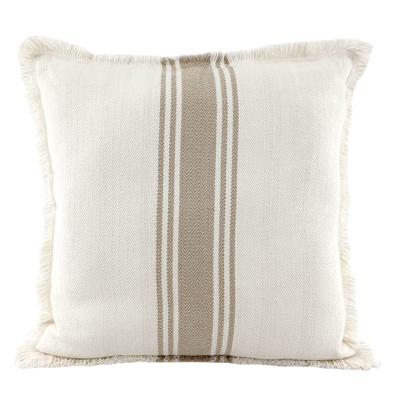 Tan Center Striped Throw Pillow, 27" | At Home