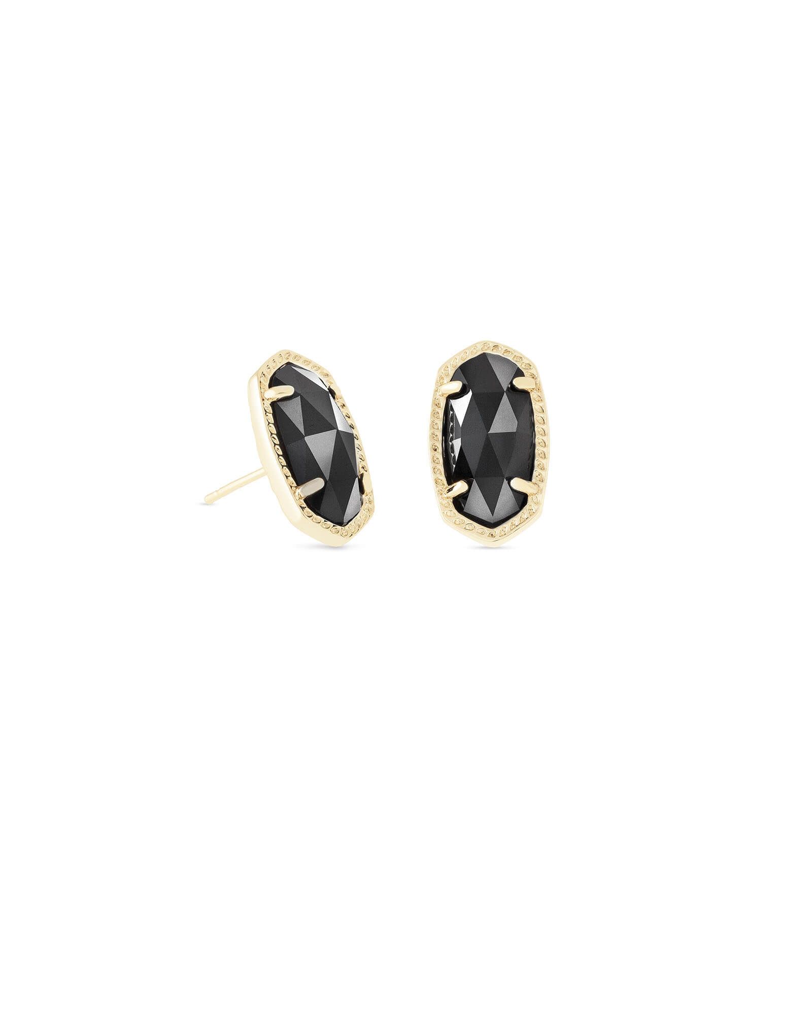 Ellie Gold Stud Earrings in Black | Kendra Scott Jewelry | Kendra Scott