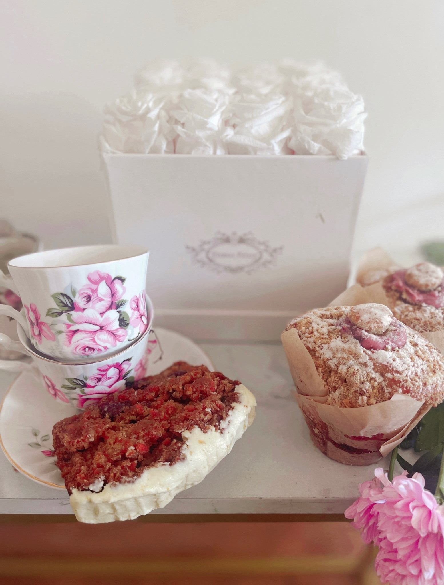 Real roses that last a year .
These roses are absolutely stunning! I just adore my vintage tea set with the rose pattern too . So pretty .

The long lasting  roses make the most unique beautiful gift idea ! 

#home #roses #flowers #homedecor #teaset #gift #giftidea 

#LTKU #LTKGiftGuide #LTKhome