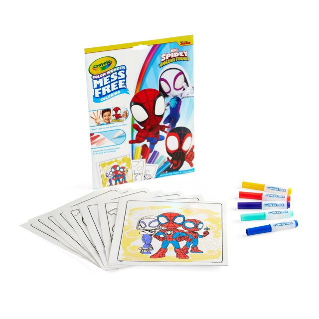 Crayola Mess Free Color Wonder Spiderman Coloring Pages & Markers, Easter Basket Stuffers for Tod... | Walmart (US)