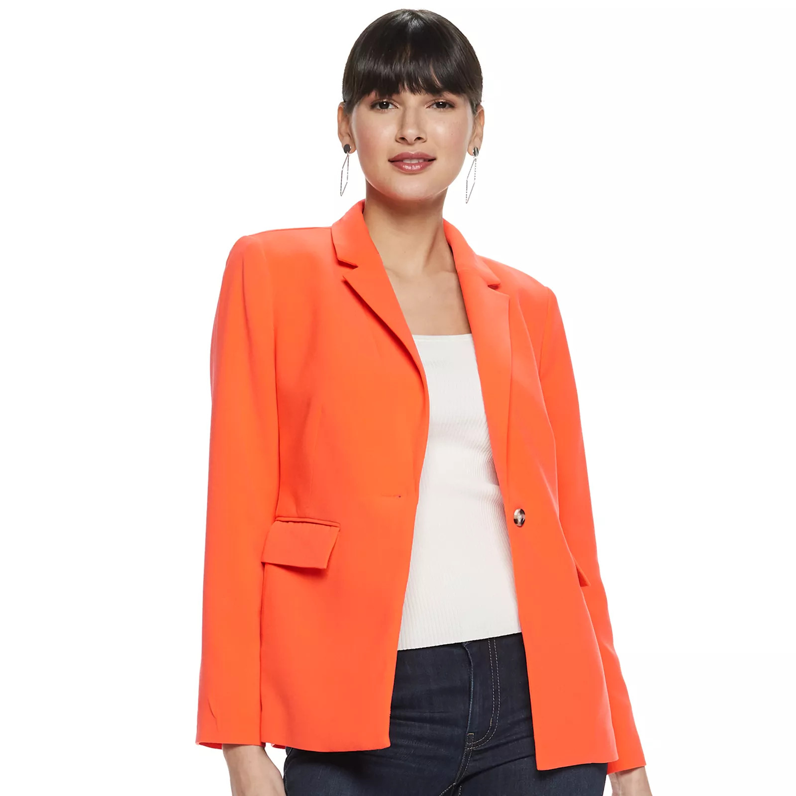 Women's Nine West The Bold Blazer, Size: 12, Med Orange | Kohl's