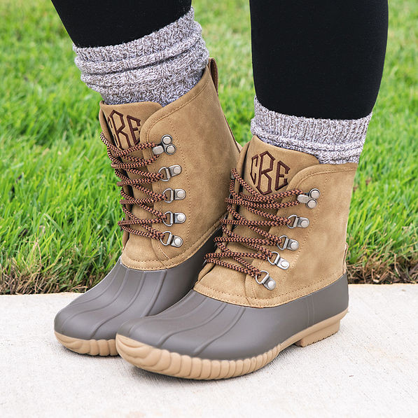 Monogrammed Duck Boots | Marleylilly