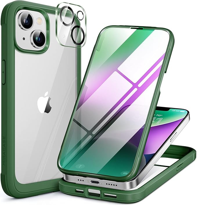 Miracase Glass Series Designed for iPhone 14 Plus Case 6.7 inch, 2023 Upgrade Full-Body Clear Bum... | Amazon (US)