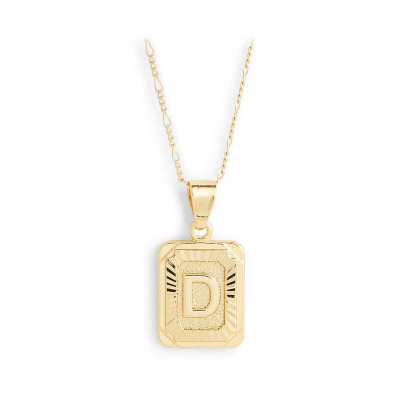 The signature initial card is a FAVORITE around here.

16k gold plated chain/gold filled pendant... | BRACHA