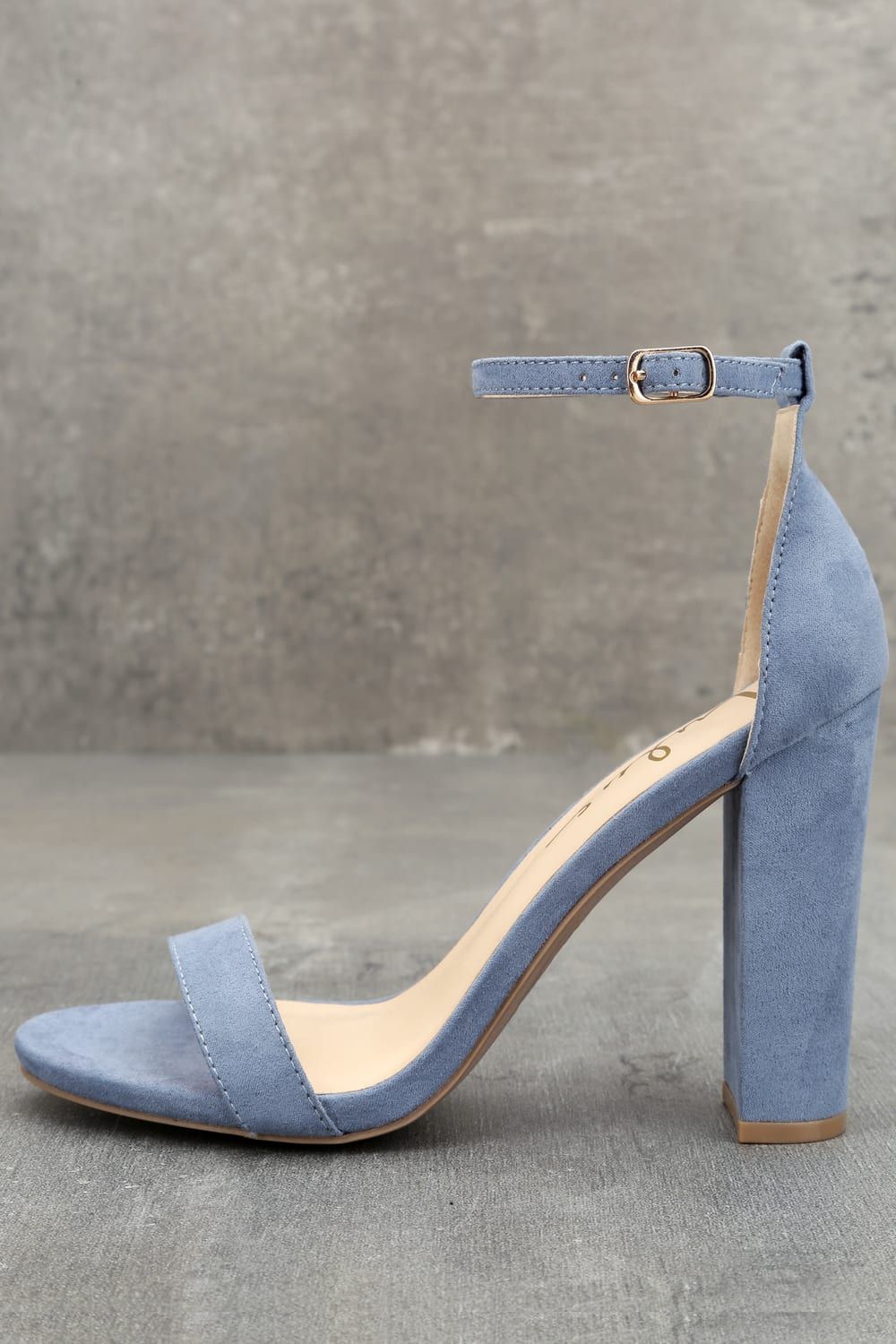 Taylor Blue Suede Ankle Strap Heels | Lulus (US)