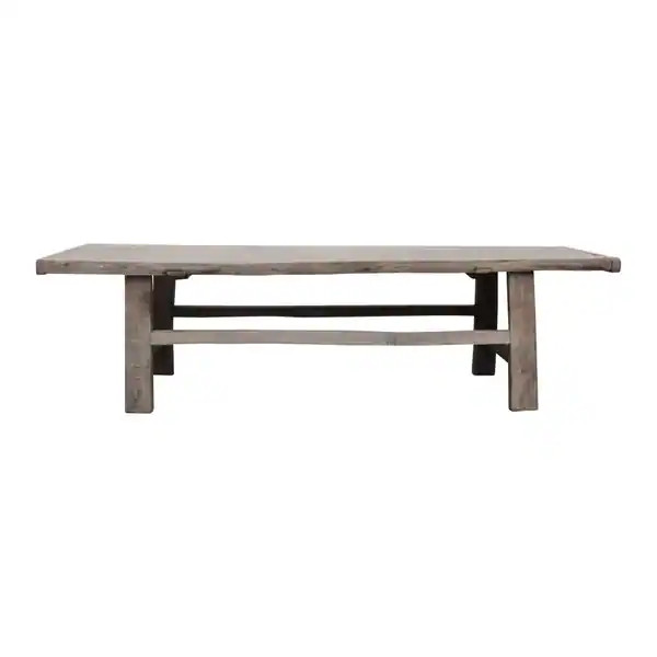 Medium Vintage Coffee Table w/Regular Top, about 5-6 Feet Long, Weathered Natural Wood Finish (si... | Bed Bath & Beyond