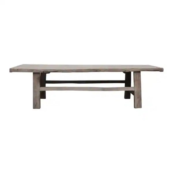 Medium Vintage Coffee Table w/Regular Top, about 5-6 Feet Long, Weathered Natural Wood Finish (si... | Bed Bath & Beyond