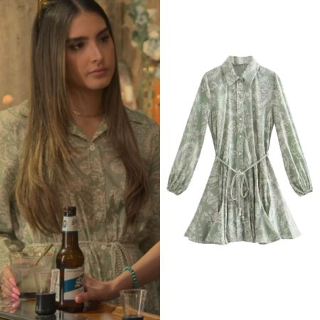Sophia Umansky’s Light Green Paisley Dress on Buying Beverly Hills Season 2 Episode 9