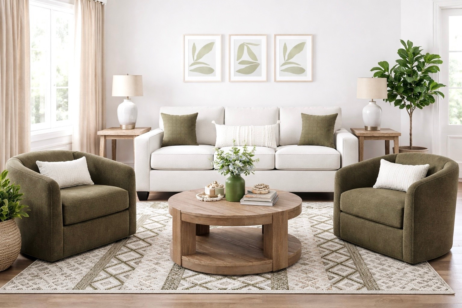 Neutral & Olive Green Living Room - Home Design Ideas

green living room decor, neutral and green living room, earthy living room design, olive green accents, modern organic living room, neutral sofa styling, green accent chairs, wood coffee table, round coffee table decor, living room makeover ideas, modern farmhouse decor, farmhouse living room, cozy living room, rustic home decor finds, organic modern style, neutral earth tone home decor, minimalist home decor, living room furniture, neutral couch, Pottery Barn home finds

#LTKHome