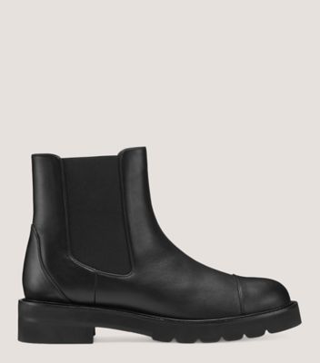 Stuart Weitzman Frankie Lift Booties, Black Leather, Size: 10.5 Wide | Stuart Weitzman (US)