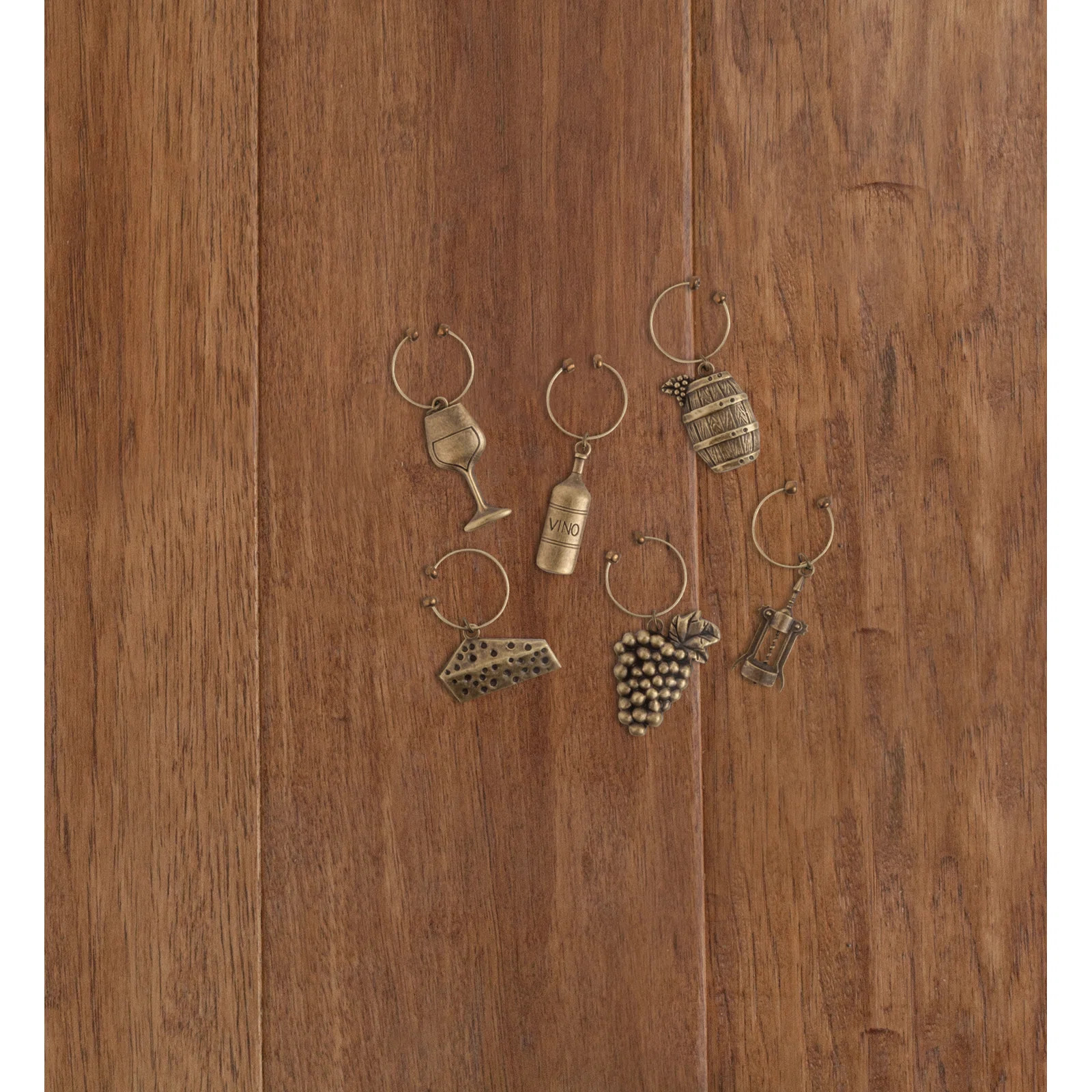 Grapevine Gold Vineyard Wine Charms | Wayfair North America