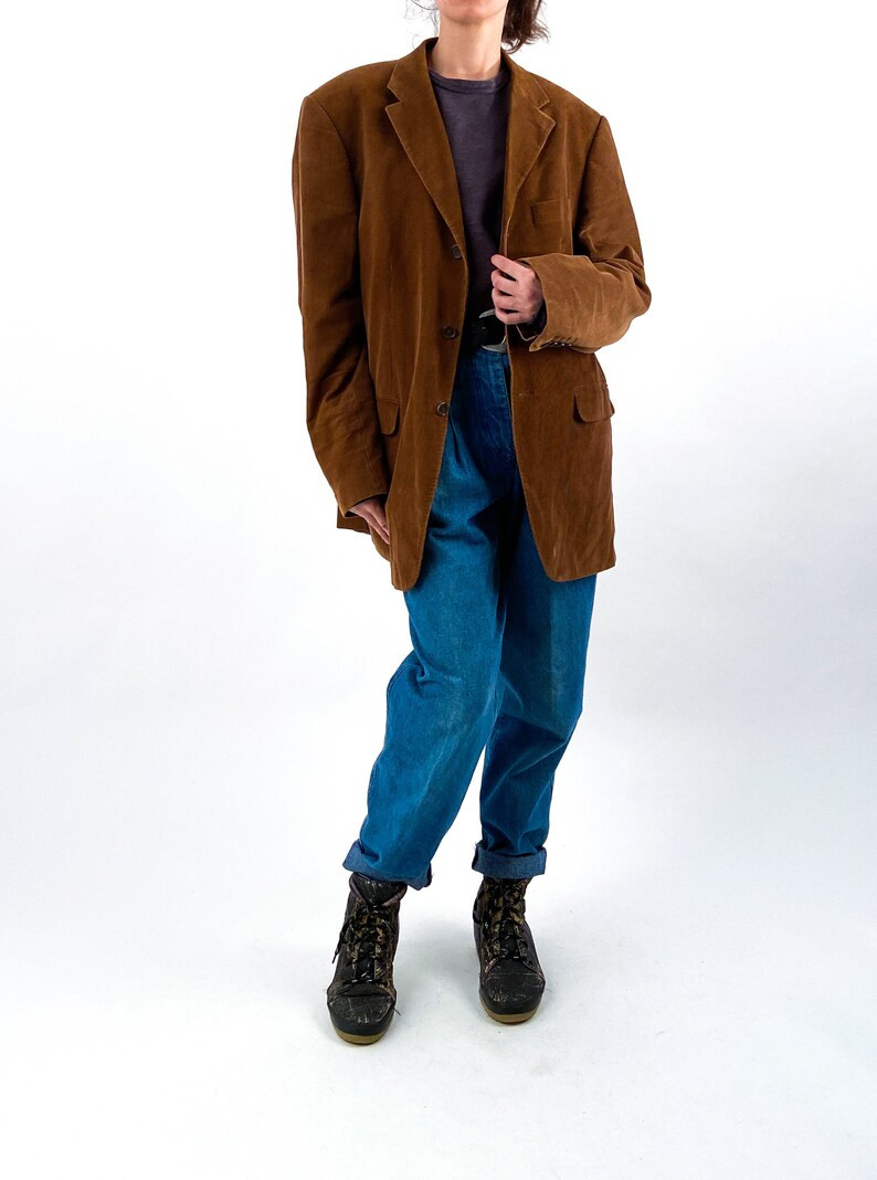 Vintage brown corduroy Blazer / Biaggini / One Size / | Etsy | Etsy (US)