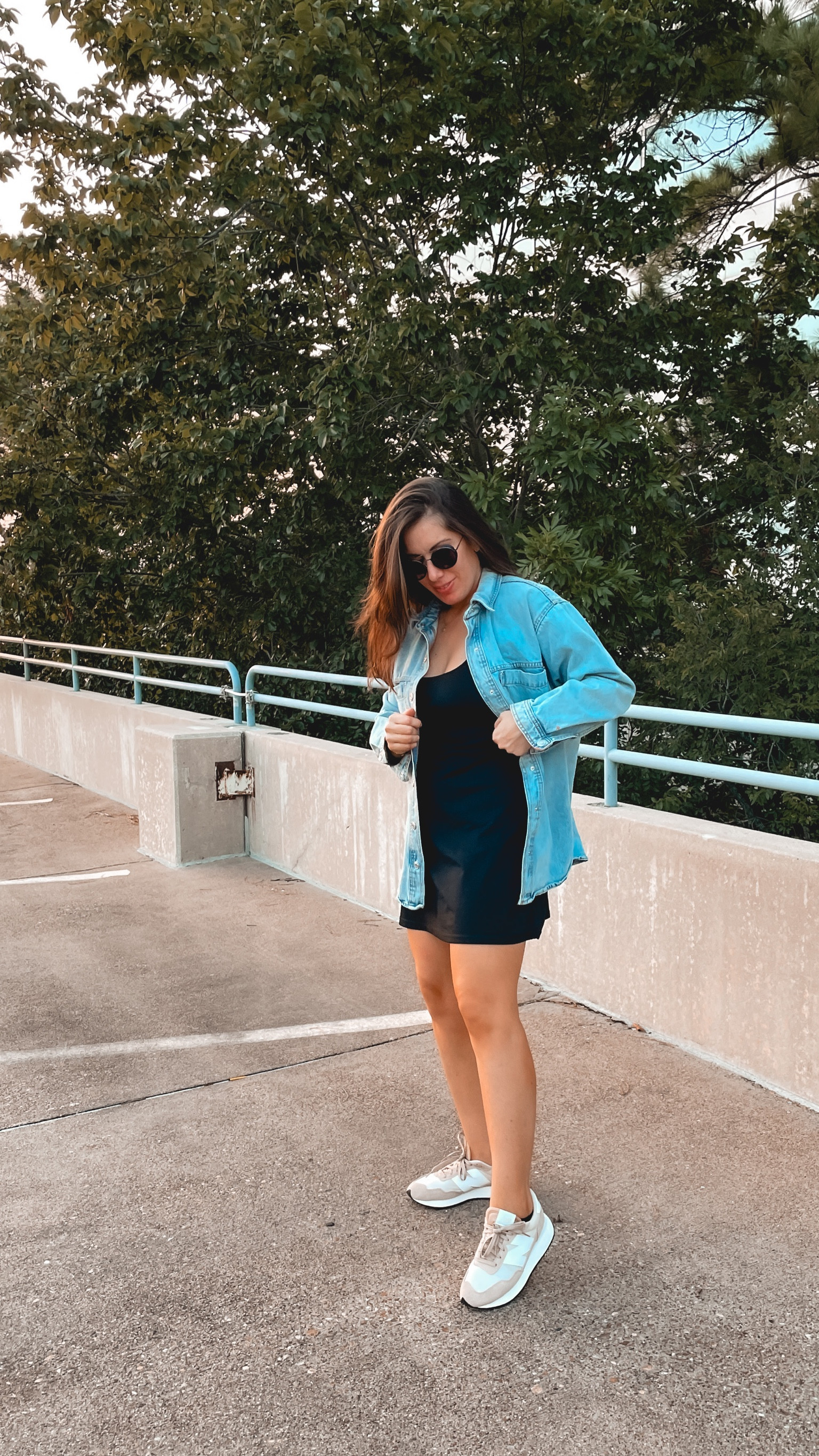 blue jean dress with tennis shoes Flower Embroidered Mini Dress - Blue 6 main image 0