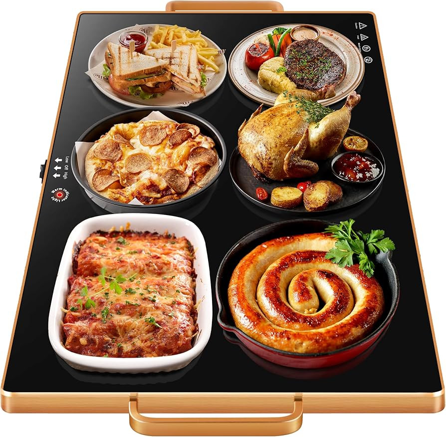 Warming Trays for Buffets Party (XXL 32"x18"),Warming Mat for Food with Thermostat & Full Surface... | Amazon (US)