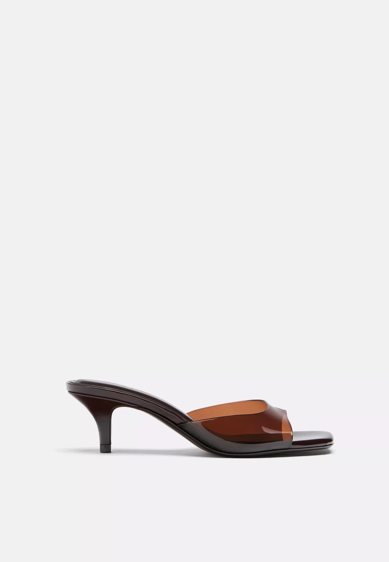 Heeled vinyl mule sandals - Women's fashion | Stradivarius United Kingdom | Stradivarius (UK)