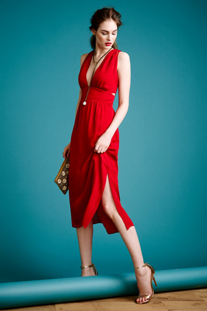 Silk Cut-Out Dress | Anthropologie (US)