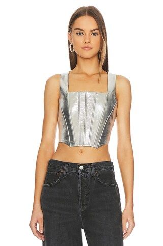 Steve Madden Kimmie Corset in Silver from Revolve.com | Revolve Clothing (Global)