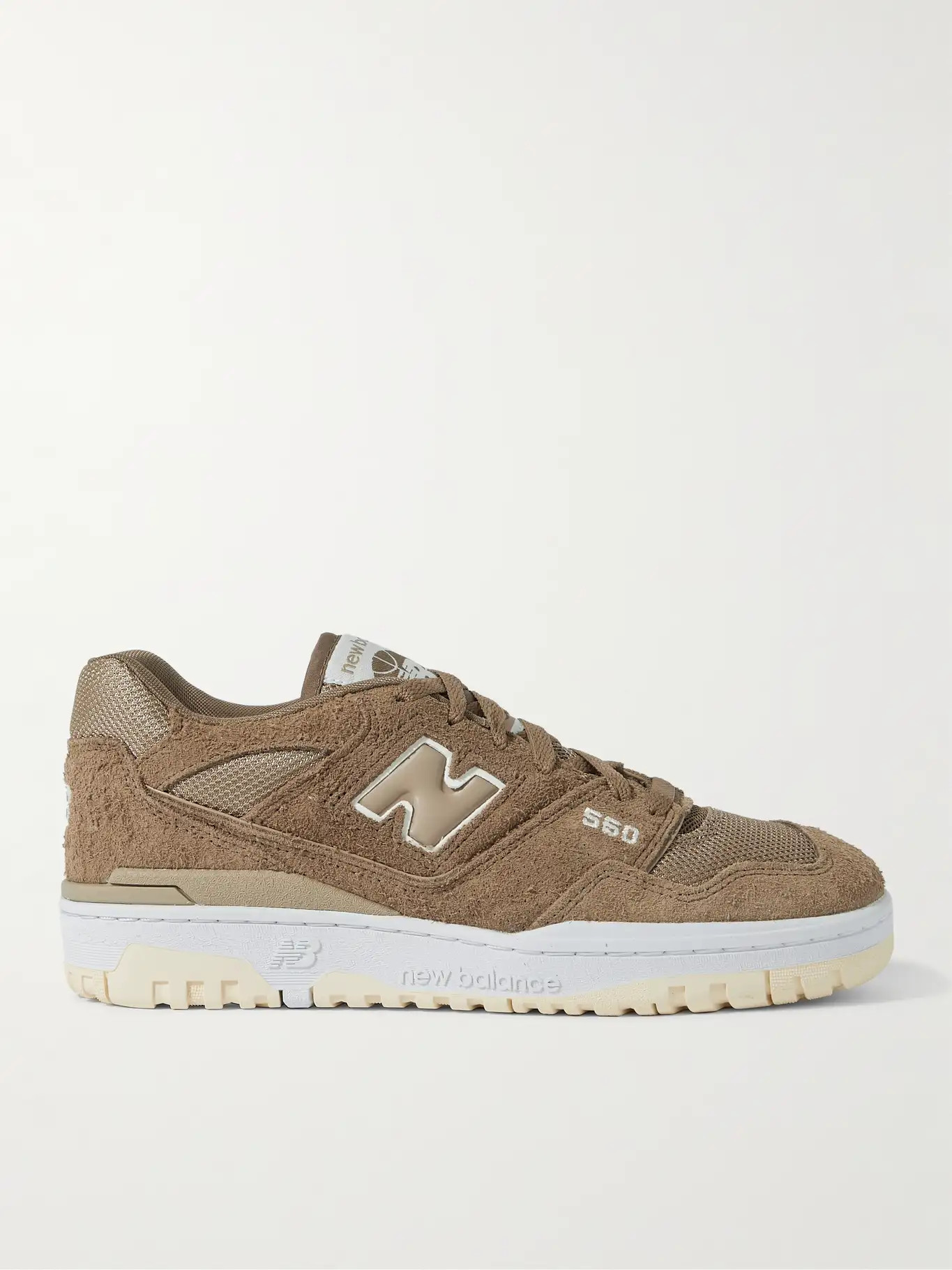 550 Leather-Trimmed Suede and Mesh Sneakers | Mr Porter (US & CA)