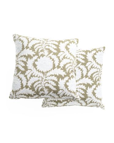 Set Of 2 20x20 Color Block Print Pillows | Marshalls