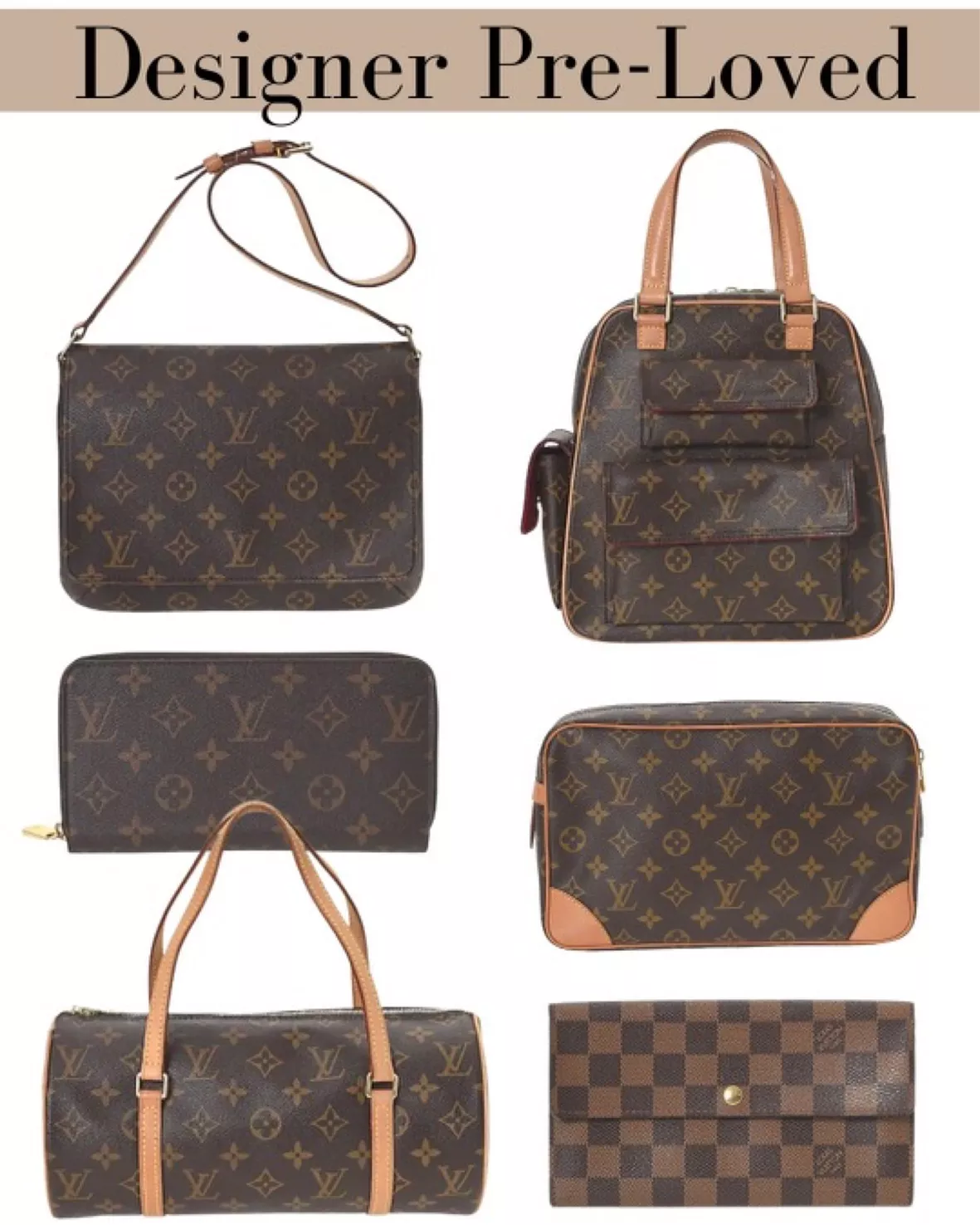 Authentic Louis Vuitton Excentri Cite Handbag with Strap