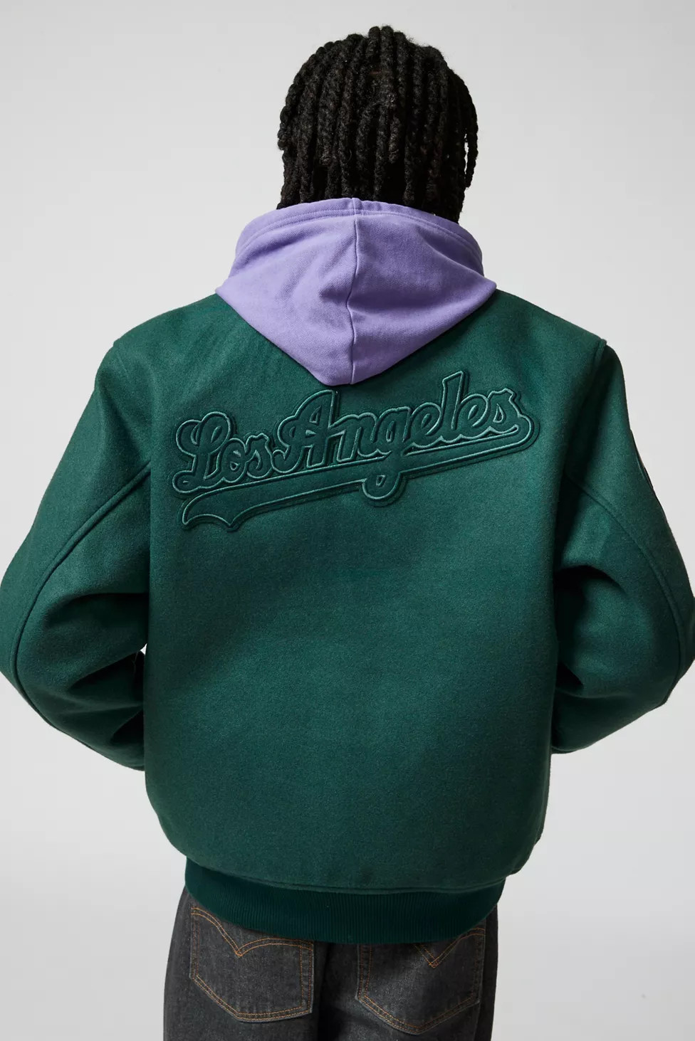 Pro Standard Los Angeles Dodgers Neutral Varsity Jacket | Urban Outfitters (US and RoW)