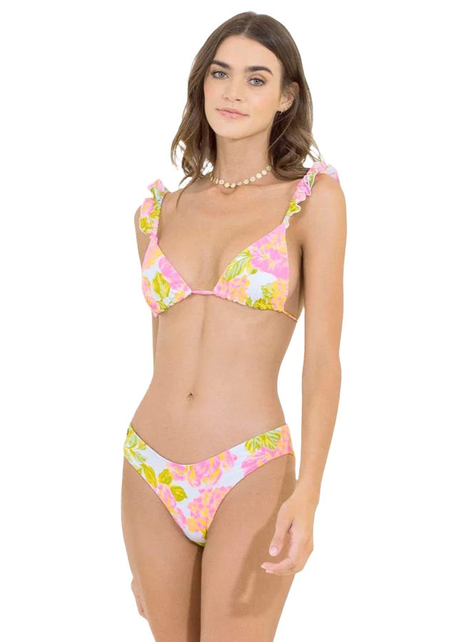 Maaji Chintz Floral Crush Ruffle Triangle Bikini Top | Maaji