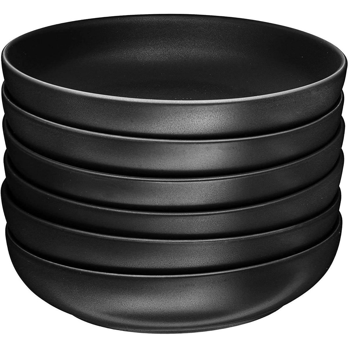 Bruntmor 24oz Porcelain Baking Bowls with Handles for Soup, Salad and Pasta Bowls ,6-Piece, Black | Target
