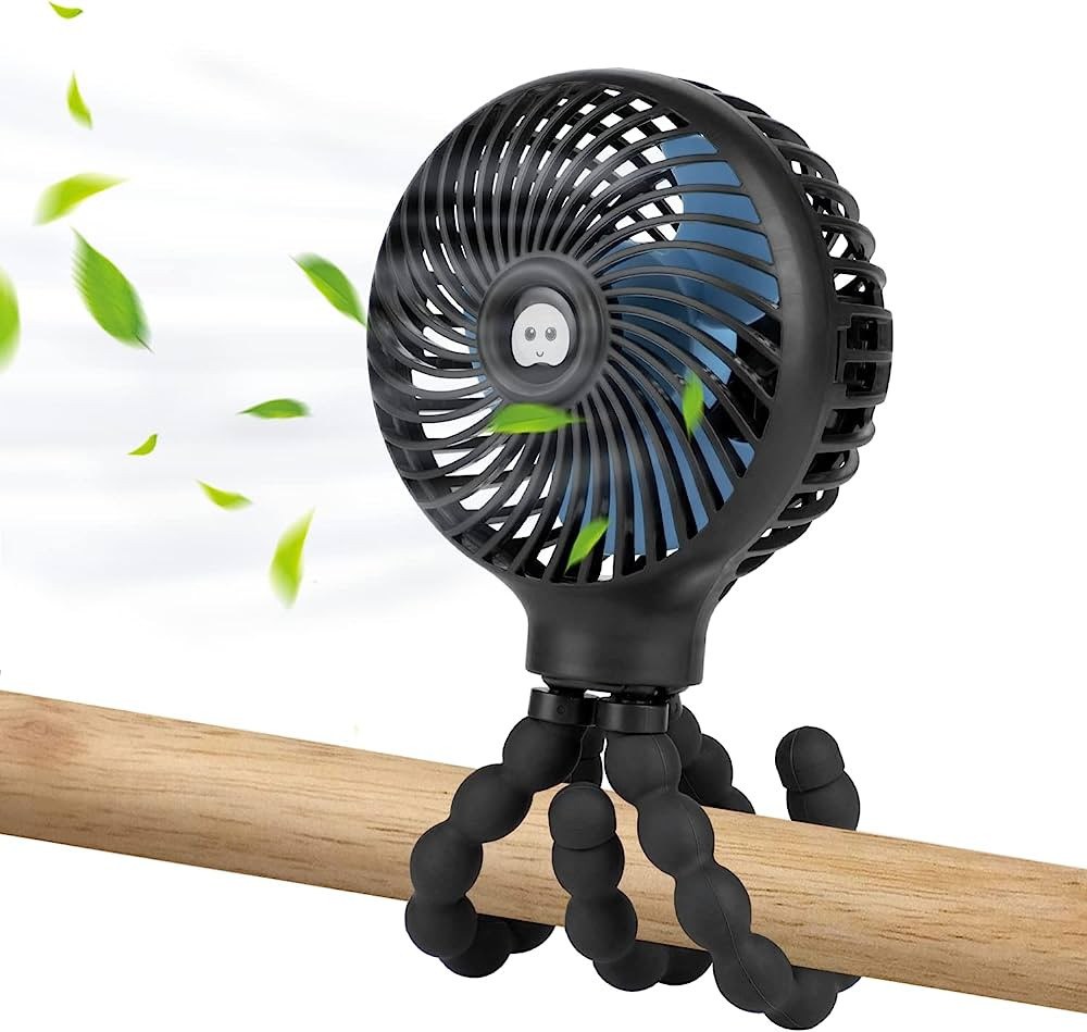 snawowo Mini Baby Stroller Fan, Handheld Personal Portable Clip On Fan with Flexible Tripod for S... | Amazon (US)