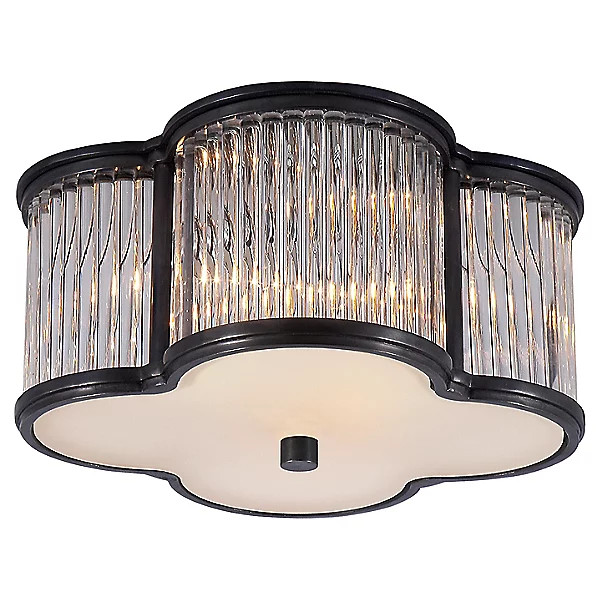 Basil Flush Mount Ceiling Light With Clear Glass Rods | YLighting