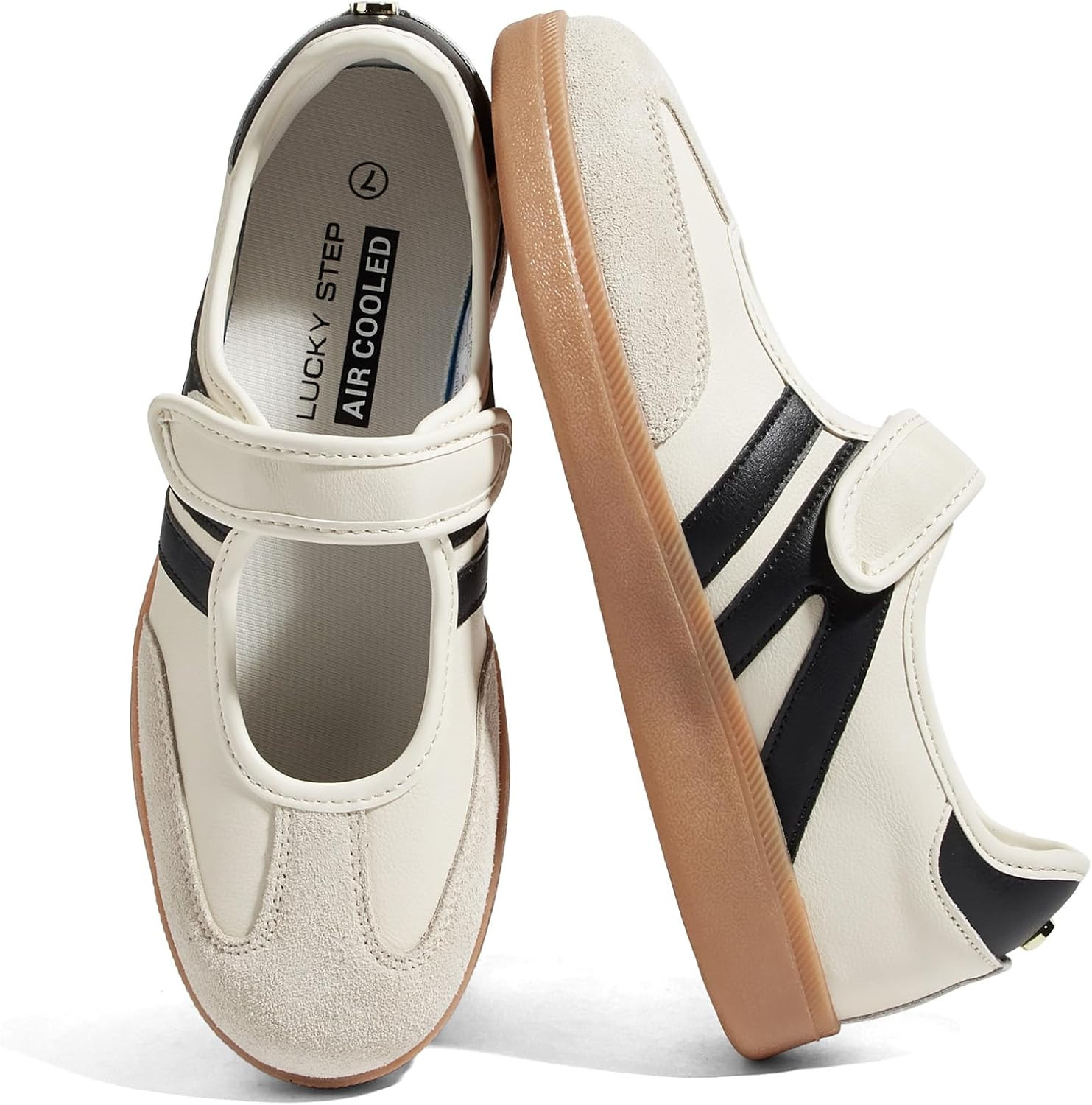 LUCKY STEP Women Gum Thin Sole Fashion Sneakers | Amazon (US)
