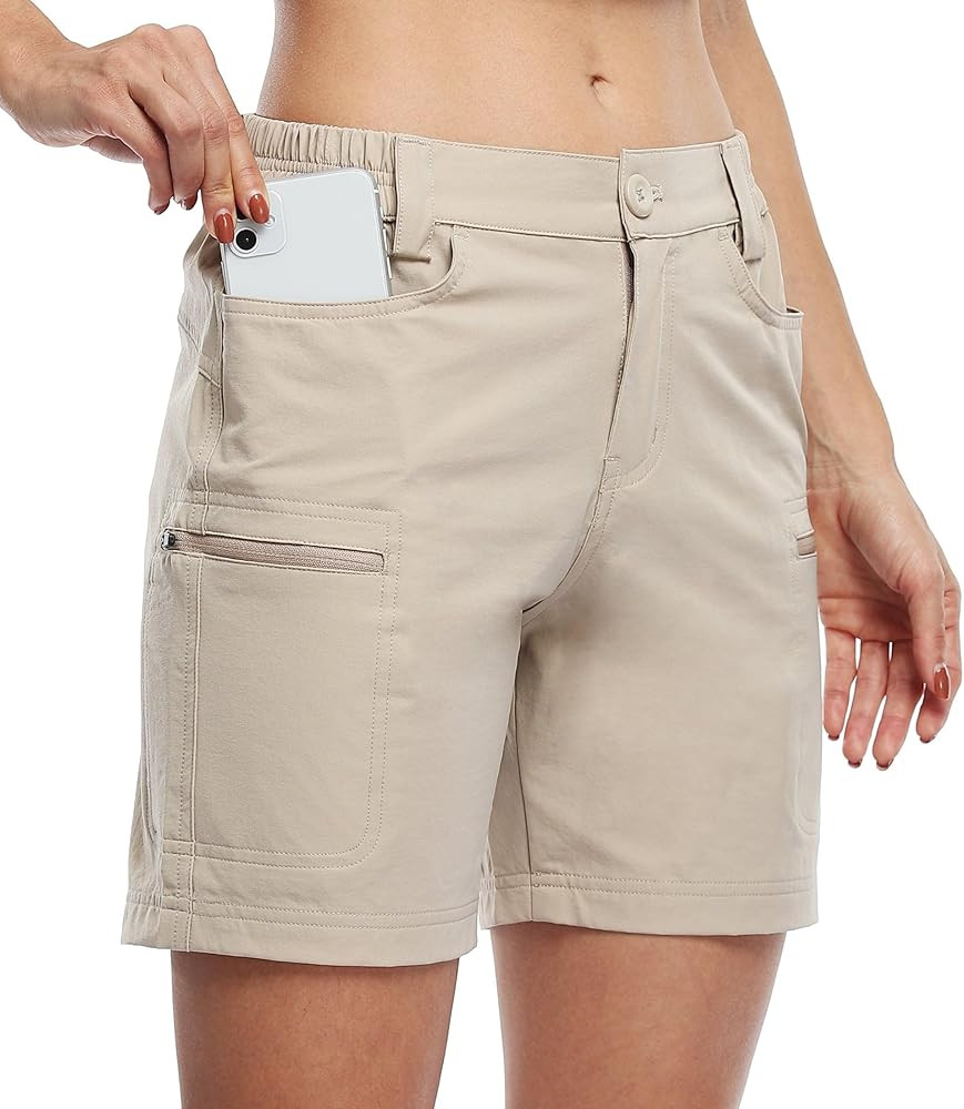 Willit Women's Shorts Hiking Cargo Golf Shorts Outdoor Summer Stretch Shorts with Pockets Water R... | Amazon (US)