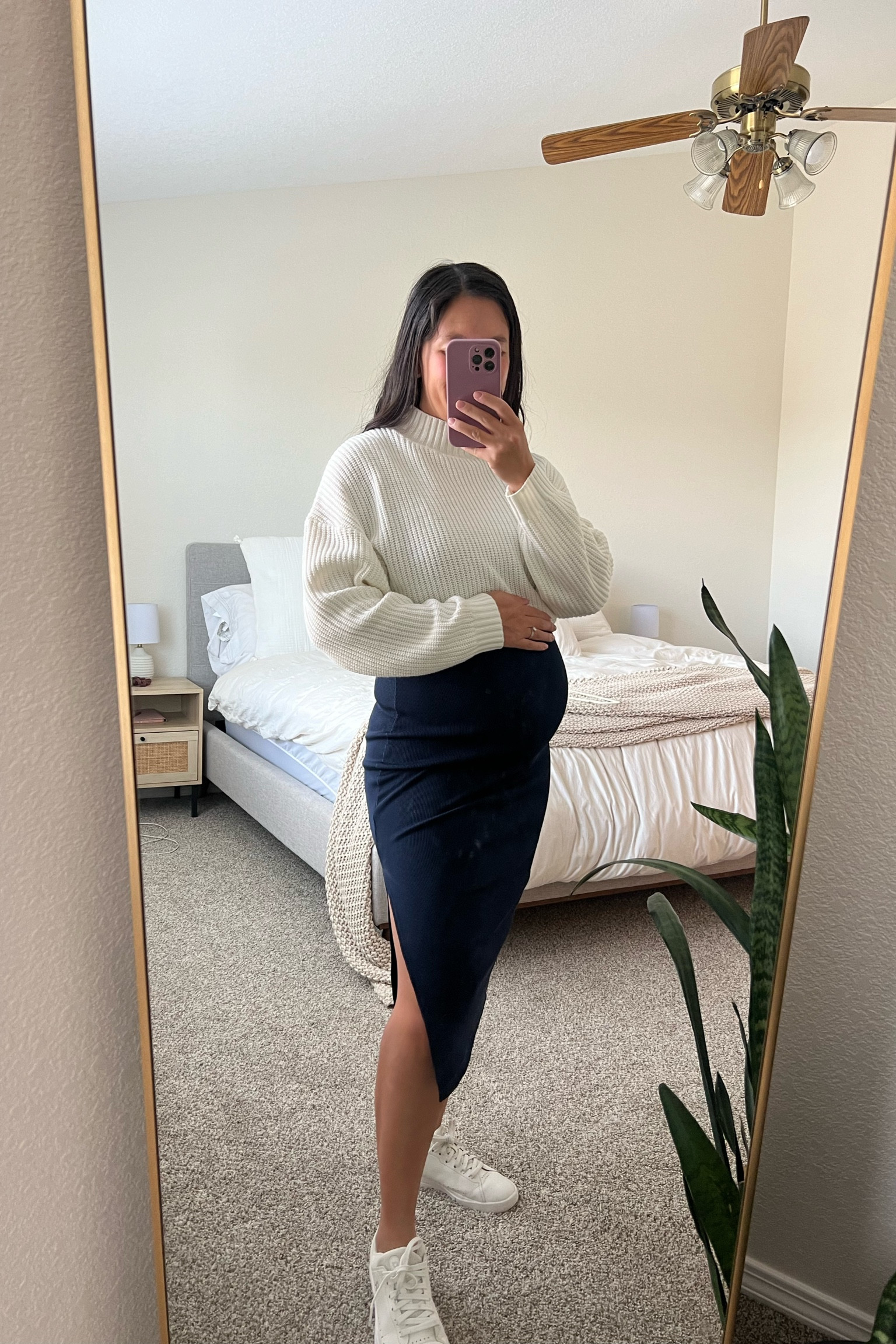 Bump friendly fall style. Cropped sweater with body con dress. Amazon style. Pregnancy outfit. Maternity bump. 

#LTKBump #LTKFindsUnder50 #LTKStyleTip