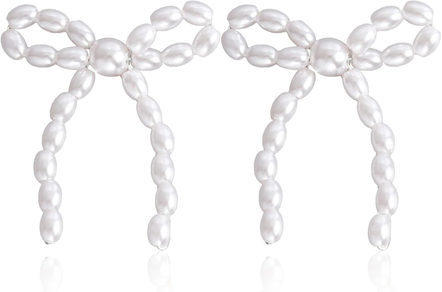 Luxval Pearl Earrings for Women 14k Silver Plated Pearl Dangle Tassel Earrings Sterling Silver Po... | Amazon (US)
