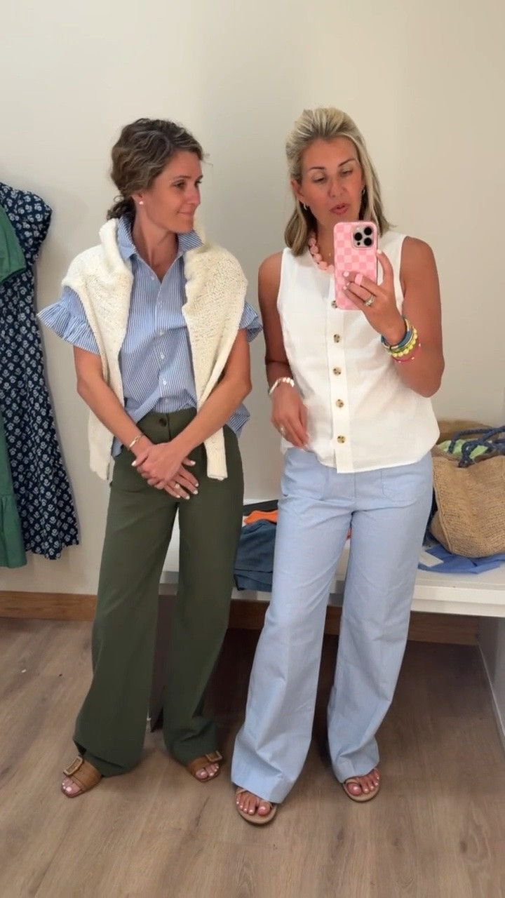 J.Crew Factory is winning!!!
Sweater - xs 
Pants - 0 petite
White top - xs
Pants - I’m in 26 (need 25 petite)
Sandals - 8 tts 

*code Catherine20 at Allie + Bess
*code mixandmatchmadness at Loopy

#LTKmomlife #LTKdayinmylife #LTKOver40