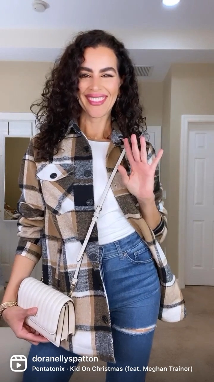 This shaket is perfection! Bodysuit, jeans and booties are on sale!! Wearing a size S in the shaket, is oversized, size 4L in the jeans, size S in the bodysuit. Adding similar bags from Coach. Clinique Roly poly rosy on lips!
Jeans outfit. Amazon finds. Amazon fashion, express jeans, perfect white bodysuit ,

#LTKHoliday #LTKGiftGuide #LTKsalealert