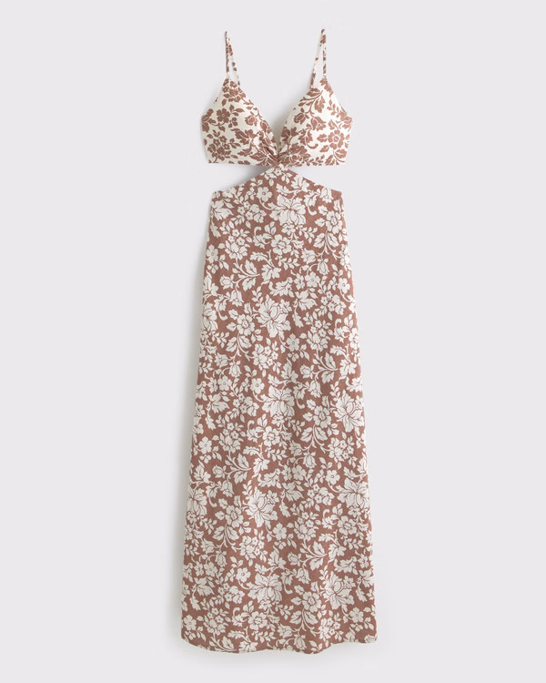The A&F Julia Slip Cutout Maxi Dress | Abercrombie & Fitch (US)