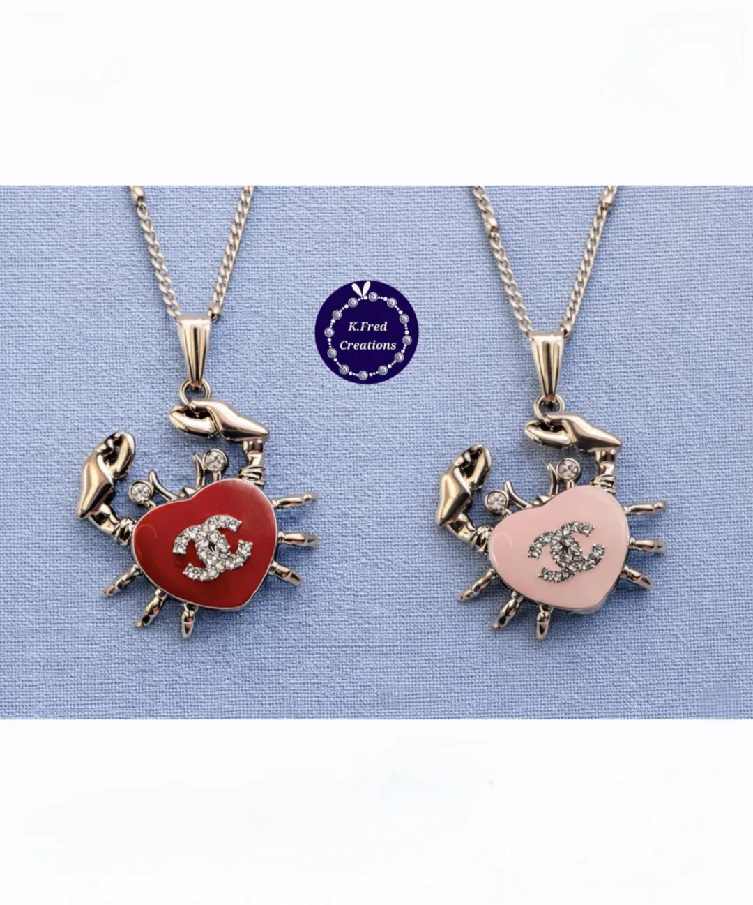 Upcycled Crab Charm Necklace, Stainless Steel Chain (3 Colors Available) - Etsy | Etsy (Global)